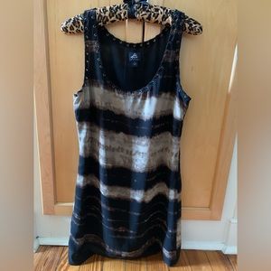 Authentic Icon Tie Dye Black/Brown Mini Dress